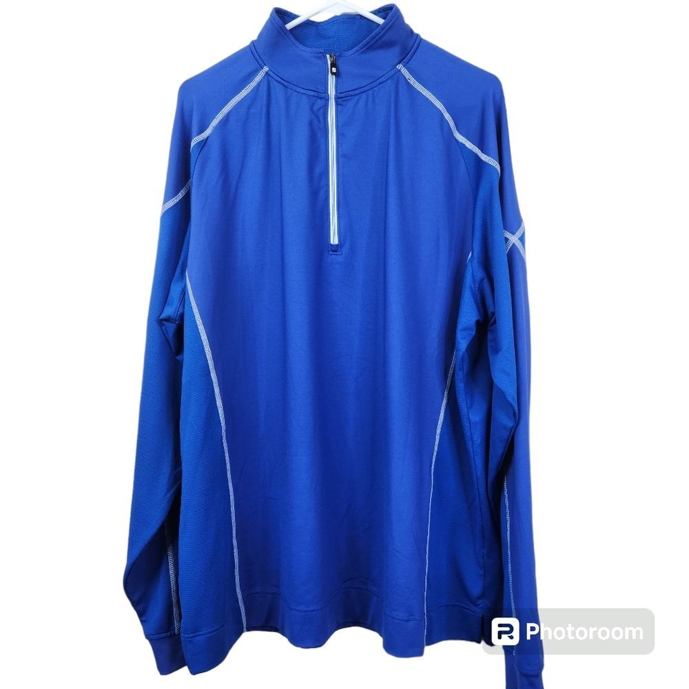 FootJoy Mens 1/4 Zip Long Sleeve Nylon Spandex Blend Pullover XL